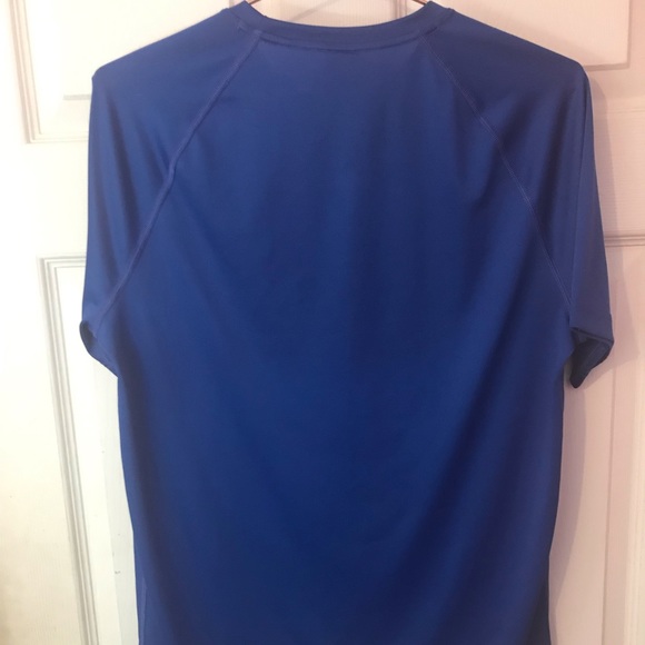 Peak Velocity Blue Short Sleeve Workout Shirt Mens Small S - Picture 8 of 12